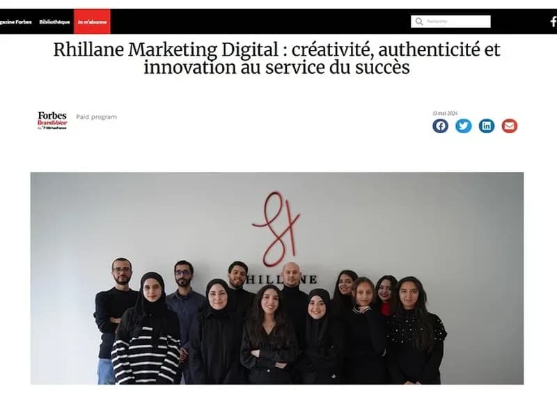 Article de Forbes Africa sur Rhillane