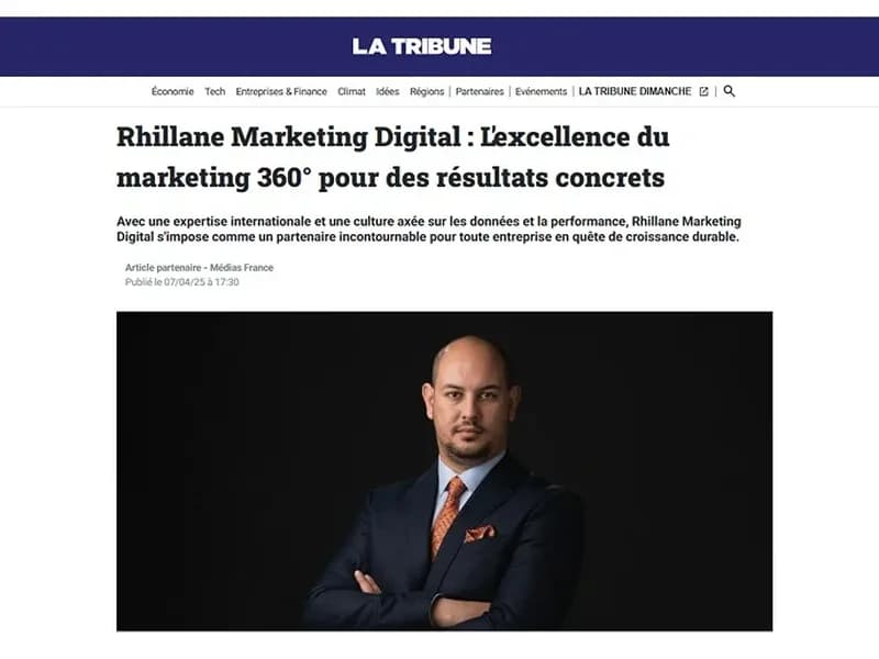 Article de La Tribune sur Rhillane